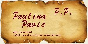 Paulina Pavić vizit kartica